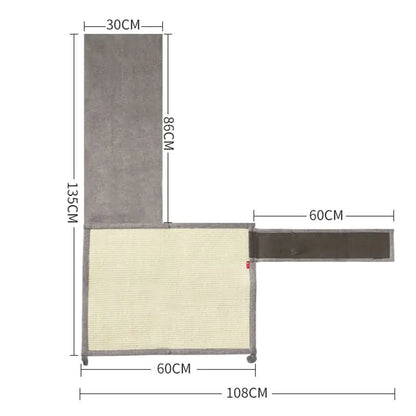 Cat Scratch Board with Sisal Toy and Nail Care - SJ MART